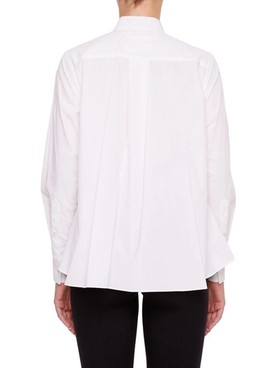 Shop Sacai Shirt With Plastron In White|bianco