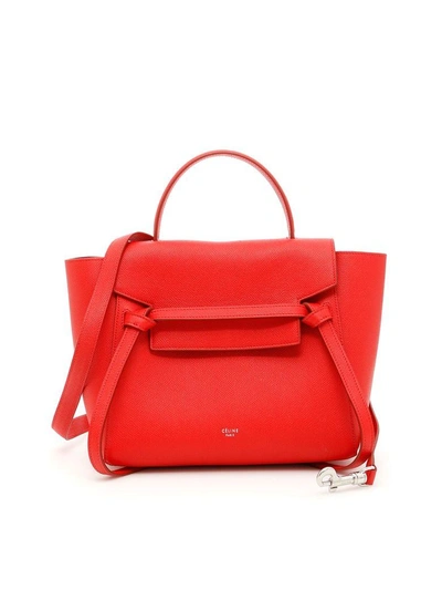 Celine Micro Belt Bag In Bright Red|rosso