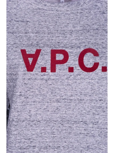 Shop Apc A.p.c. Logo Sweatshirt In Grey
