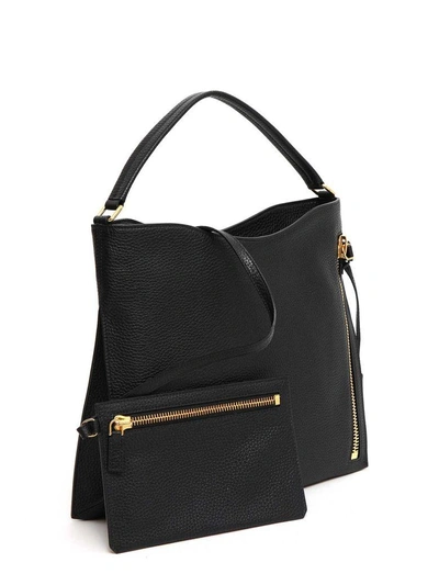 Shop Tom Ford Alix Hobo Small Shoulder Bag In Black
