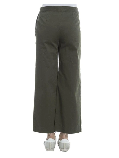 Shop Theory Green Military Cotton Pants