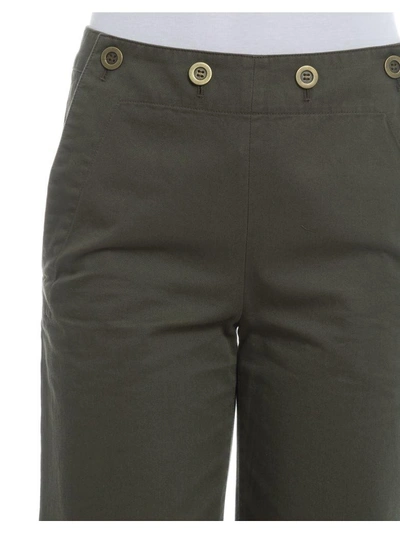 Shop Theory Green Military Cotton Pants