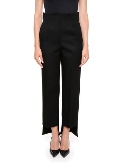 Celine Diagonal Wool Trousers In Black
