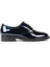 ASH LEATHER DERBY SHOES,WILCO02 MIDNIGHT