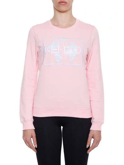Shop Kenzo Printed Sweatshirt In Rose Clair|rosa