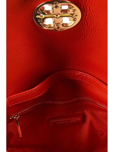 Shop Tory Burch Jamie Crossbody Leather Bag In Red