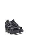 MARNI Marni Canvas And Leather Platform Sandals,SAMSW06G0500N99