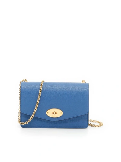 Mulberry Small Darley Bag In Porcelain Blue|blu