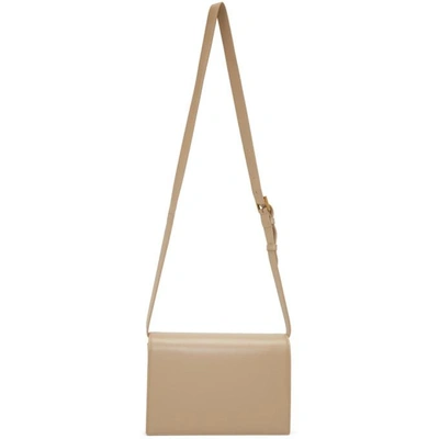 Shop Saint Laurent Beige Medium Bellechasse Bag
