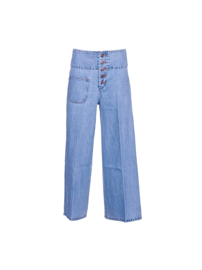 Shop Marc Jacobs Culotte Jeans In Light Blue