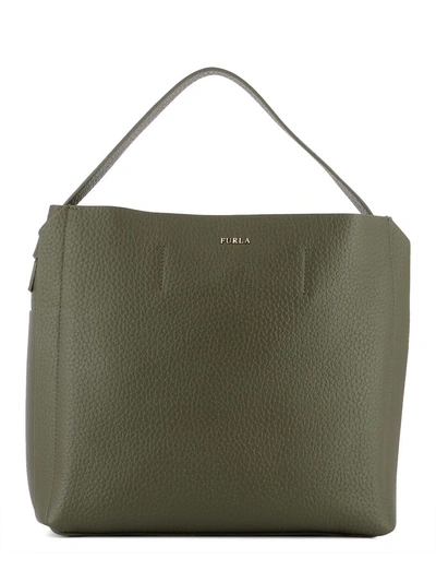 Furla Green Leather Handle Bag