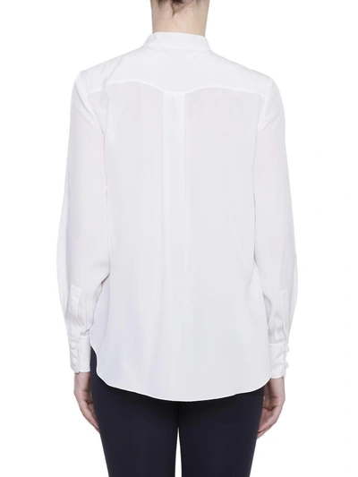 Shop Chloé Silk Shirt In Iconic Milk|bianco