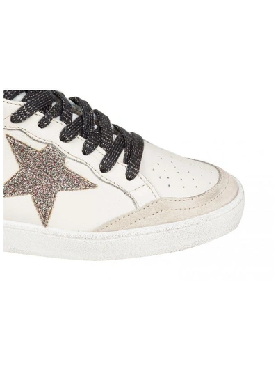 Shop Golden Goose Sneakers Ball Star Glitter Star In Crema