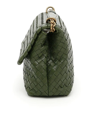 Shop Bottega Veneta Woven Nappa Bag In Moss New Moss New|verde