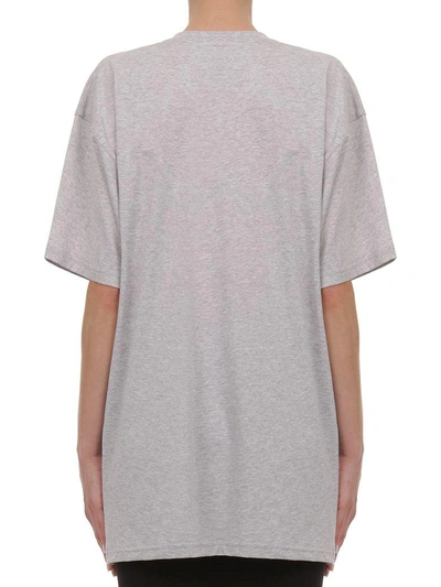Shop Moschino Cotton T-shirt Rat -à- Porter In Grey