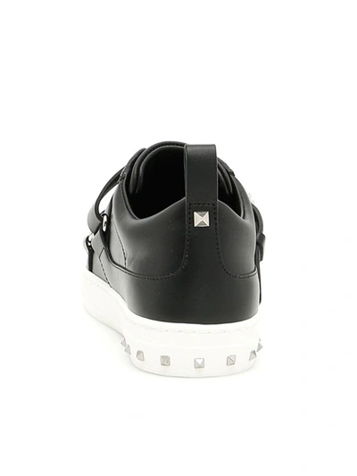 Shop Valentino V-punk Sneakers In Neronero