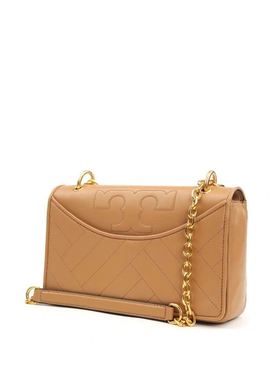 Shop Tory Burch Alexa Quilted-leather Shoulder Bag In Cuoio