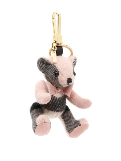 Shop Burberry Thomas Keychain In Ash Rose|nero