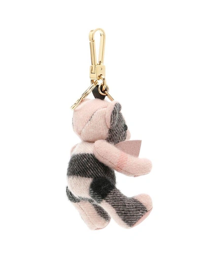 Shop Burberry Thomas Keychain In Ash Rose|nero