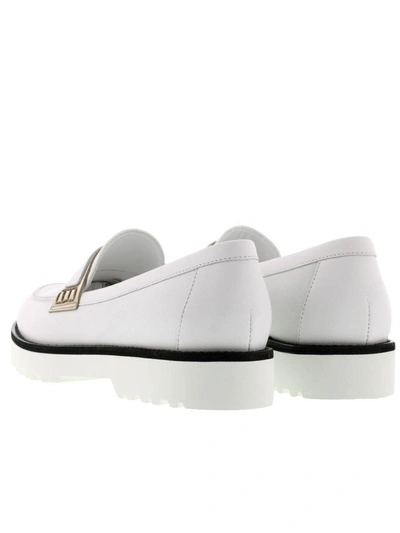 Shop Hogan H259 Loafers In White