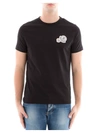 Moncler Cotton Jersey T-shirt W/ Logo Patch In Black