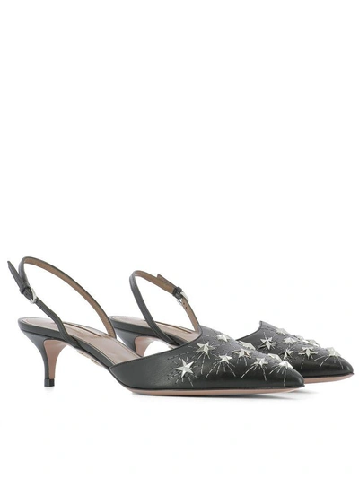 Shop Aquazzura Black Leather Pump