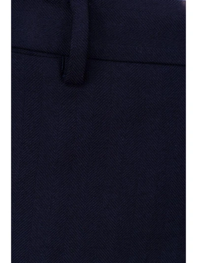 Shop Dries Van Noten Tailored Trousers In Navy