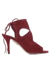 AQUAZZURA RED SUEDE SANDALS,SEXMIDB0- SUE SPD