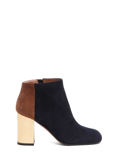 Shop Marni Ankle Boots In Blublack+marmot