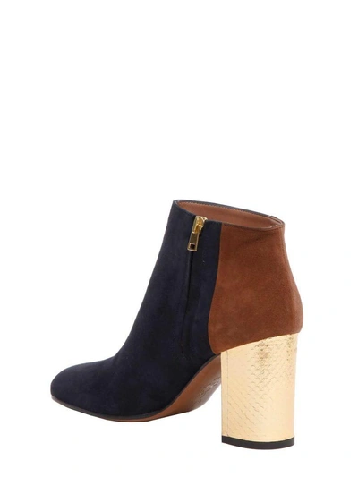 Shop Marni Ankle Boots In Blublack+marmot