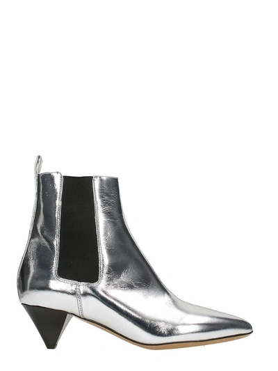 Shop Isabel Marant Dawell Ankle Boots In Silver
