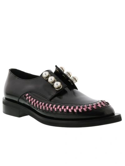 Coliac Rugby Laced Up Shoe In Black/pink