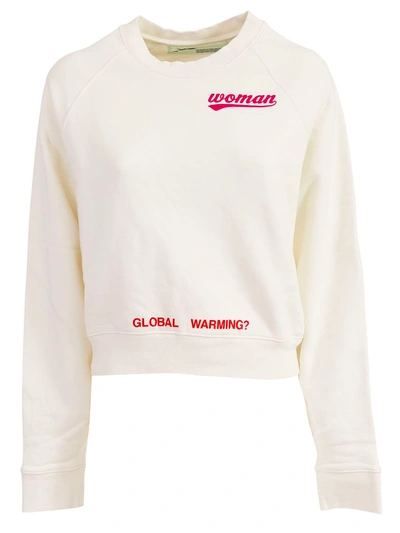 Shop Off-white Rose Print Sweatshirt