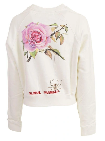 Shop Off-white Rose Print Sweatshirt