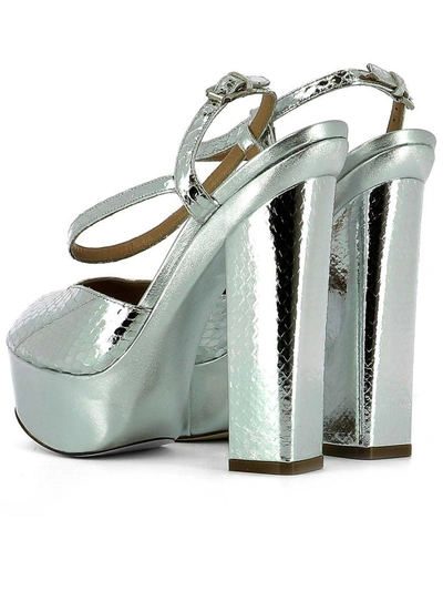 Shop Dsquared2 Silver Leather Sandals
