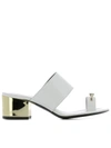 COLIAC White Leather Sandals,CC460LOVELAMWHITE