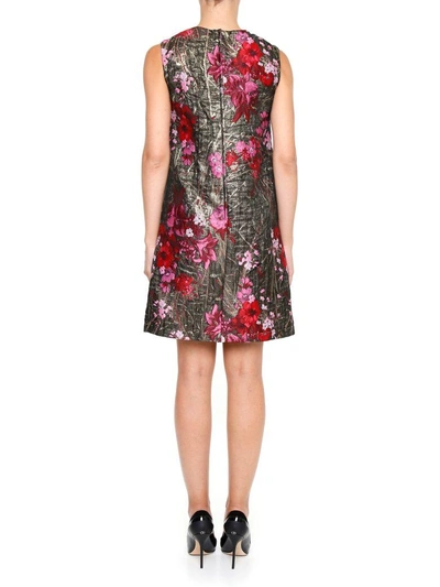 Shop Dolce & Gabbana Jacquard And Lurex Dress In Jacquard|metallico