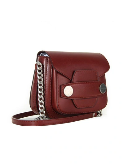 Shop Stella Mccartney Mini Shoulder Bag Textured  Brick In Brown