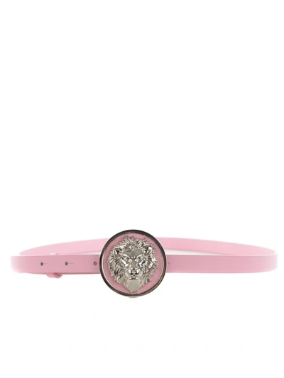 Versus Lions Head Belt In Pink