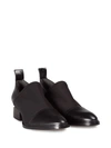 ALEXANDER WANG ALEXANDER WANG KORI CUT-OUT NEOPRENE AND LEATHER ANKLE BOOT,306121 001 BLACK