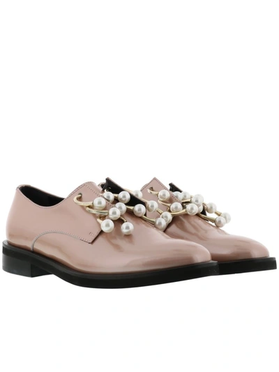 Coliac Anello Glossy Laced Up Shoes In Loto