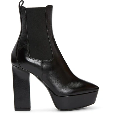 Shop Saint Laurent Black Vika Chelsea Boots In 1000 Black