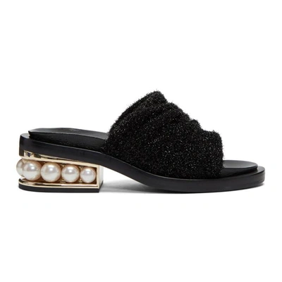 Shop Nicholas Kirkwood Black Casati Pearl Slides In N99 Black