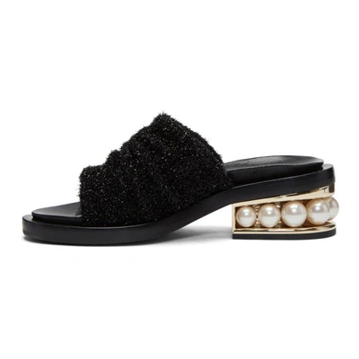 Shop Nicholas Kirkwood Black Casati Pearl Slides In N99 Black