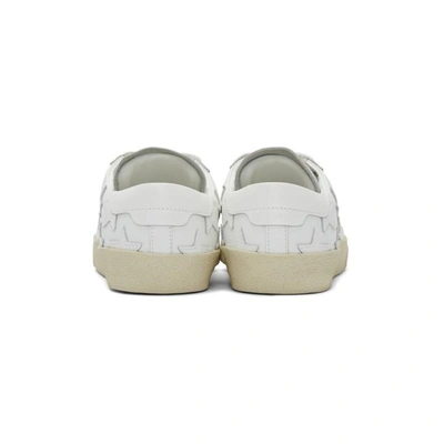 Shop Saint Laurent White Court Classic Sl/06 California Sneakers In 9030 Optic White