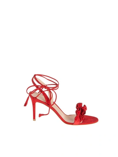 Shop Gianvito Rossi Flora Sandals In Red