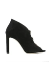 Jimmy Choo Black Lorna 110 Suede Vamp Boots In Black