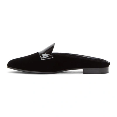 Shop Pierre Hardy Black Velvet Jacno Mules