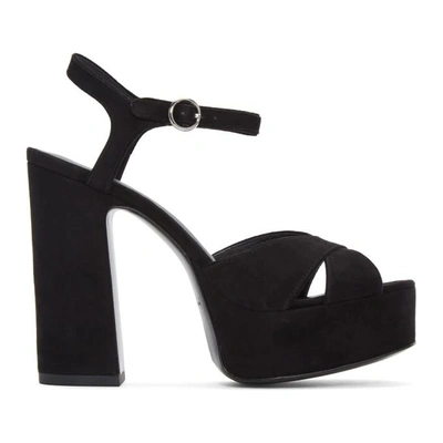 Shop Marc Jacobs Black Suede Lust Platform Sandals