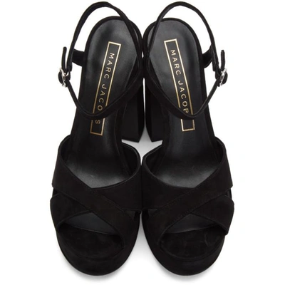 Shop Marc Jacobs Black Suede Lust Platform Sandals